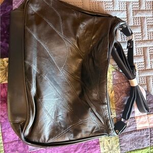 Black Leather Shoulder Bag